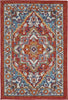 Nourison Passion PSN33 Red Multi Colored Area Rug