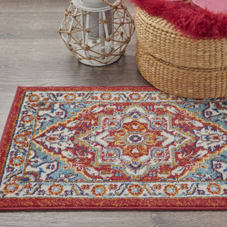 Nourison Passion PSN33 Red Multi Colored Area Rug