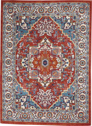 Nourison Passion PSN33 Red Multi Colored Area Rug