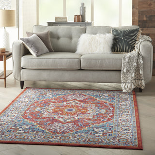 Nourison Passion PSN33 Red Multi Colored Area Rug