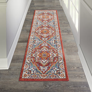 Nourison Passion PSN33 Red Multi Colored Area Rug