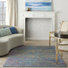 Nourison Passion PSN35 Blue/Multicolor Area Rug Room Scene 2