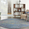 Nourison Passion PSN35 Blue/Multicolor Area Rug Room Scene 3