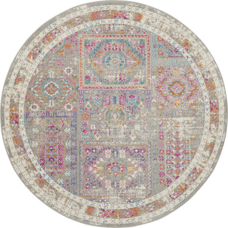 Nourison Passion PSN37 Grey/Multi Area Rug Round 