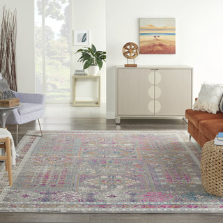 Nourison Passion PSN37 Grey/Multi Area Rug Room Scene Featured