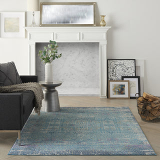 Nourison Passion PSN38 Blue Area Rug