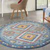 Nourison Passion PSN47 Blue/Multicolor Area Rug