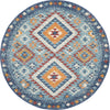 Nourison Passion PSN47 Blue/Multicolor Area Rug