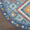 Nourison Passion PSN47 Blue/Multicolor Area Rug