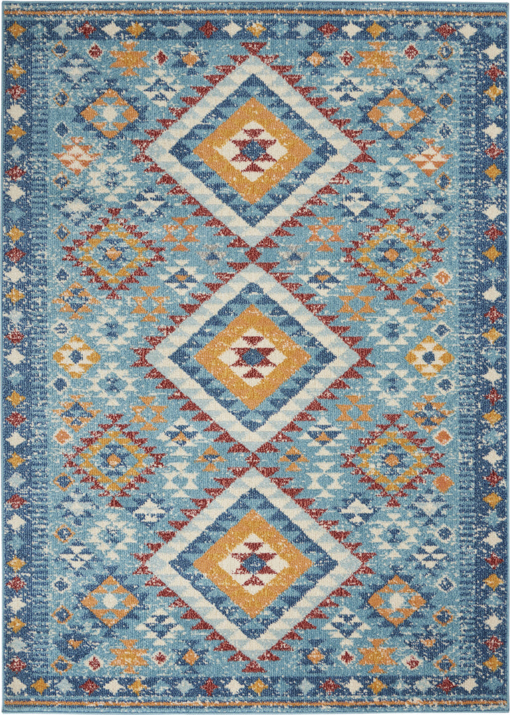 Nourison Passion PSN47 Blue/Multicolor Area Rug