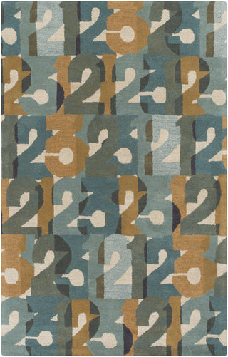 Surya Peerpressure PSR-7000 Teal Area Rug by Mike Farrell 5' x 8'