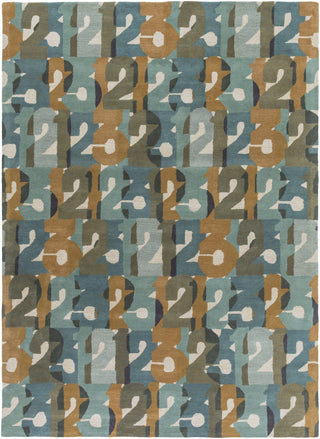 Surya Peerpressure PSR-7000 Teal Area Rug by Mike Farrell 8' x 11'