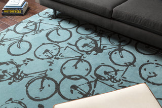 Surya Peerpressure PSR-7003 Teal Hand Tufted Area Rug by Mike Farrell 