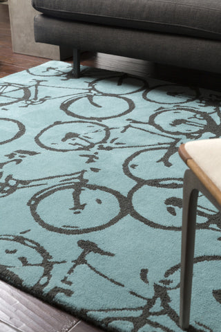 Surya Peerpressure PSR-7003 Teal Hand Tufted Area Rug by Mike Farrell 