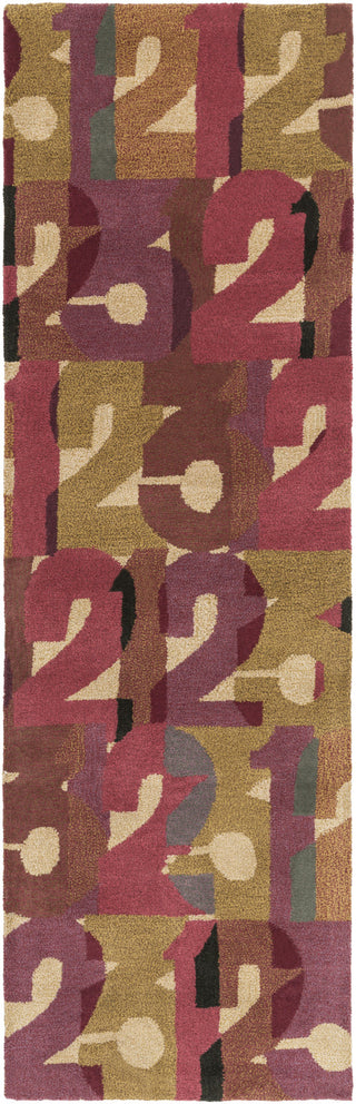 Surya Peerpressure PSR-7011 Burgundy Area Rug by Mike Farrell 2'6'' x 8' Runner