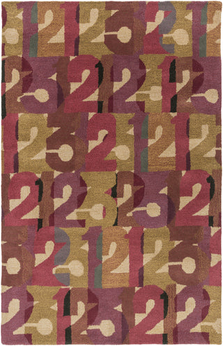 Surya Peerpressure PSR-7011 Burgundy Area Rug by Mike Farrell 5' x 8'