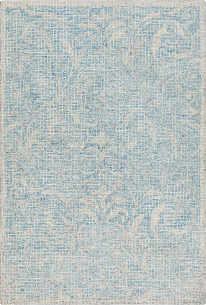 Surya Piastrella PST-2304 Aqua Denim White Light Gray Medium Area Rug main image