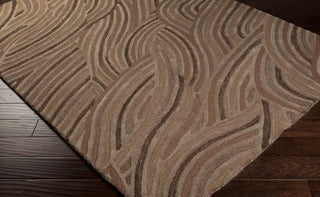 Surya Perspective PSV-31 Taupe Hand Tufted Area Rug 5x8 Corner