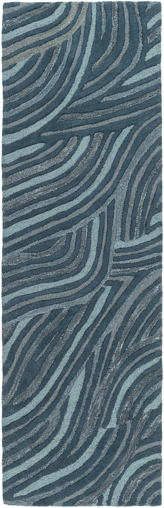 Surya Perspective PSV-39 Teal Area Rug 2'6'' x 8' Runner