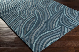 Surya Perspective PSV-39 Teal Hand Tufted Area Rug 5x8 Corner