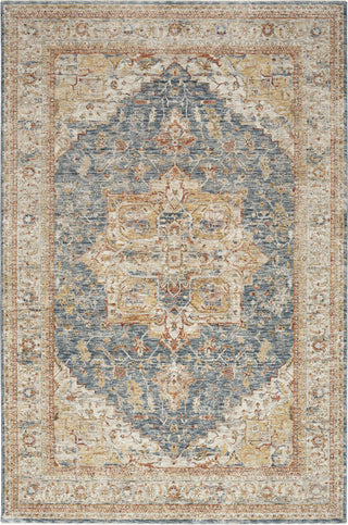 Nourison Petra PTR06 Ivory Blue Area Rug Room Image