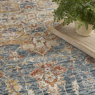 Nourison Petra PTR06 Ivory Blue Area Rug Room Image