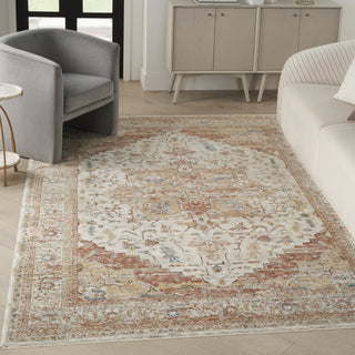 Nourison Petra PTR06 Iv/Rust Area Rug Room Image