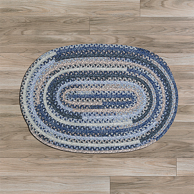 Colonial Mills Print Party PY59 Oval Denim Wash Area Rug main image
