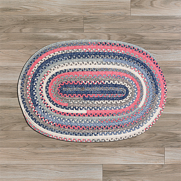 Colonial Mills Print Party PY79 Oval Crushed Coral Area Rug main image