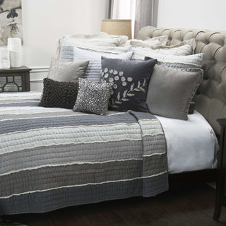 Rizzy BQ4195 Olivia Grace Gray Bedding Lifestyle Image