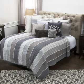 Rizzy BQ4195 Olivia Grace Gray Bedding Lifestyle Image