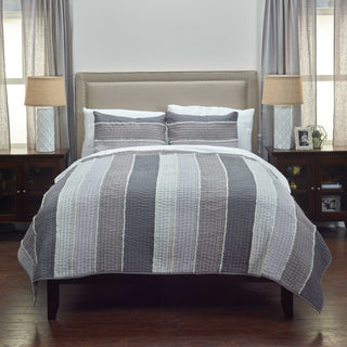 Rizzy BQ4195 Olivia Grace Gray Bedding Lifestyle Image