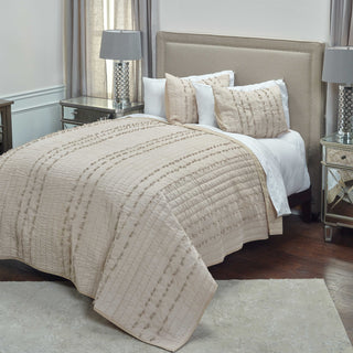 Rizzy BQ4209 Piper Light Brown Bedding Lifestyle Image