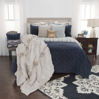 Rizzy BQ4930 Giavonna Indigo Navy Bedding Lifestyle Image