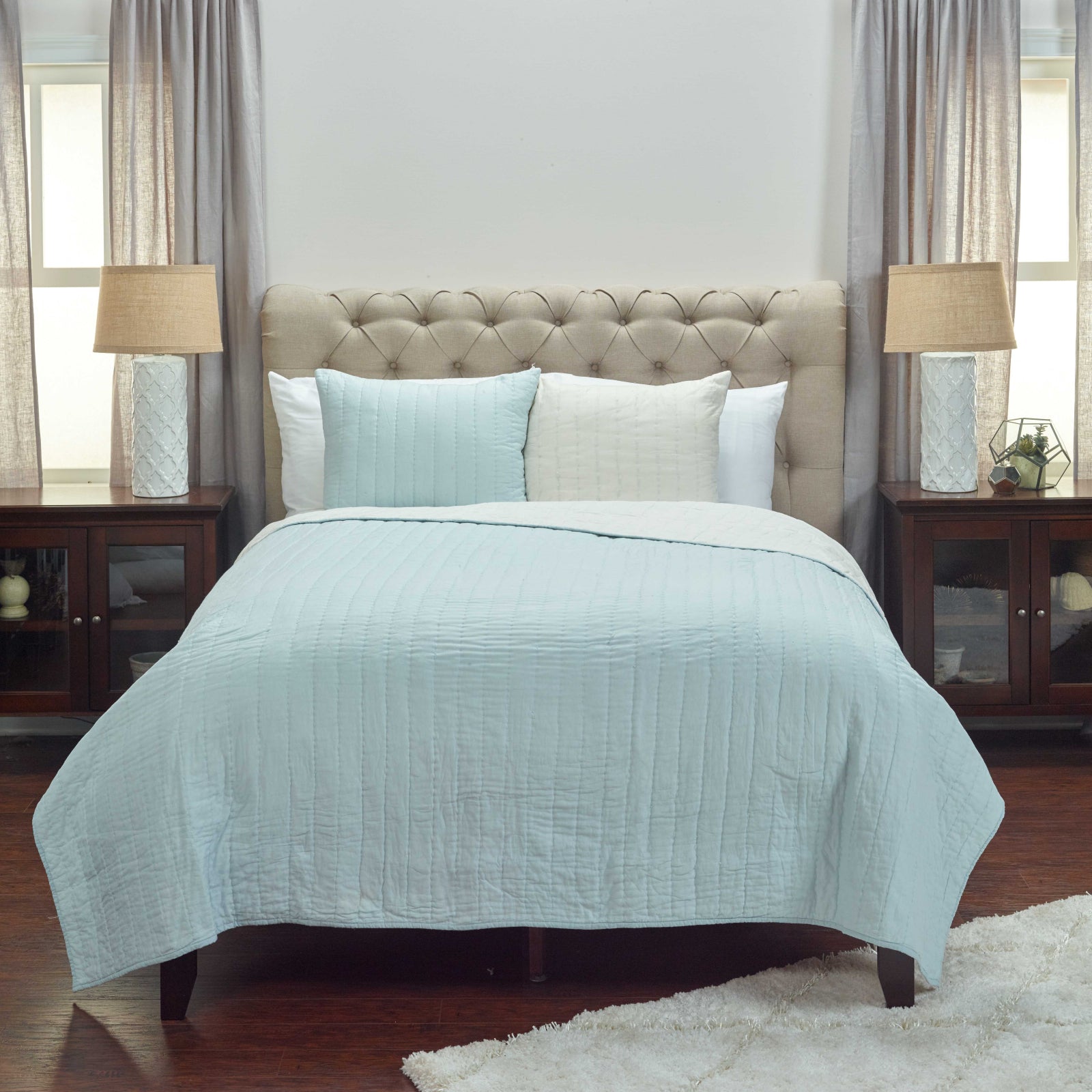Rizzy BT1407 Gracie Blue Ivory Bedding main image