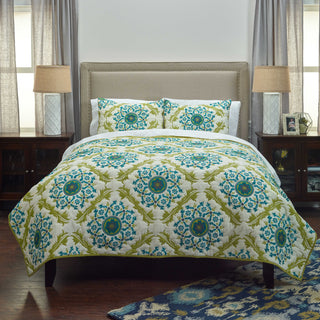 Rizzy BT1668 Madeline Marie Teal Bedding Lifestyle Image