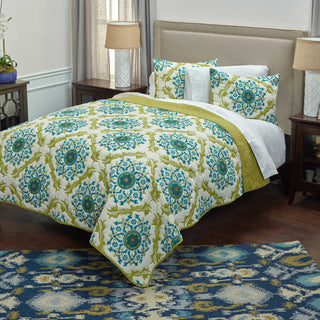 Rizzy BT1668 Madeline Marie Teal Bedding Lifestyle Image