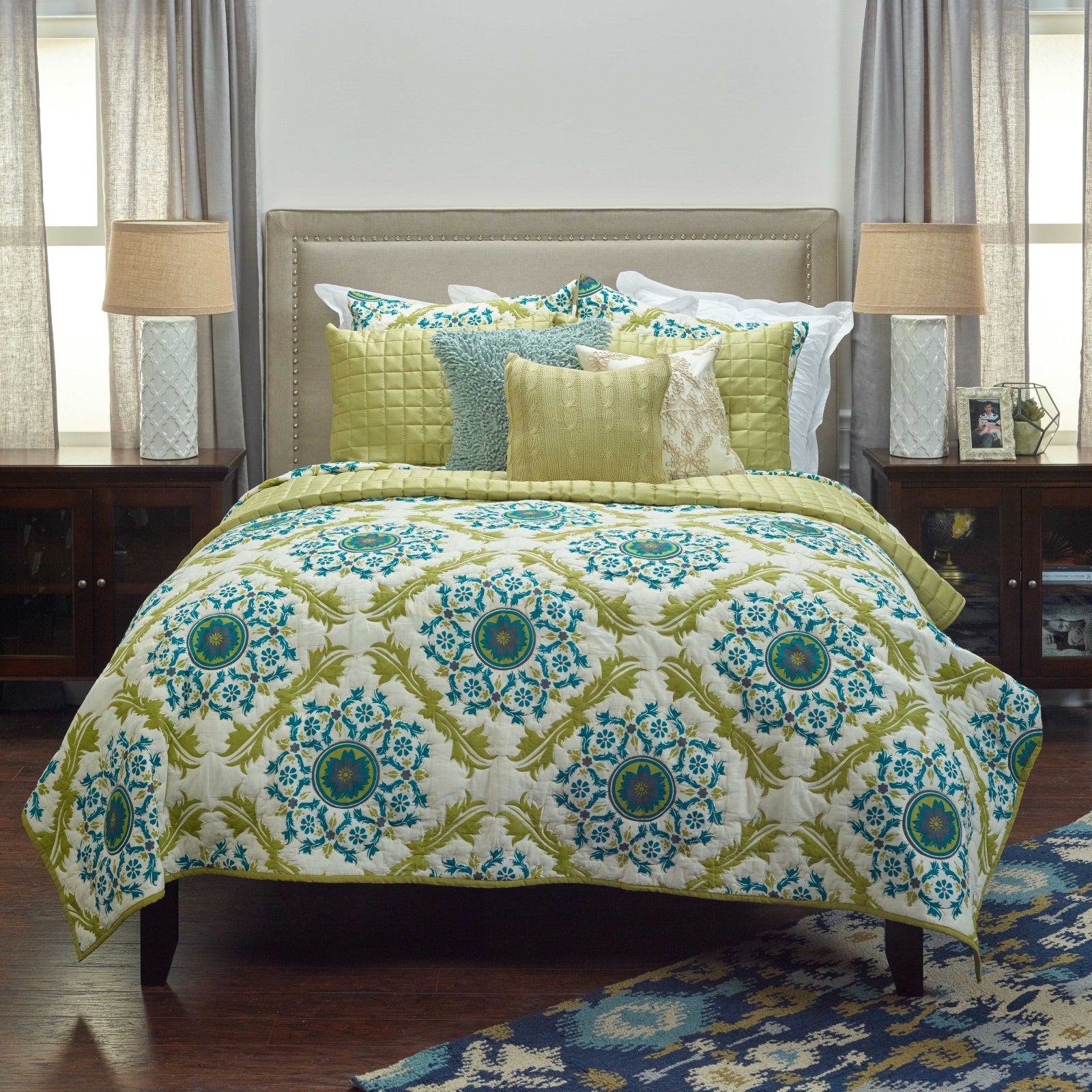 Rizzy BT1668 Madeline Marie Teal Bedding main image