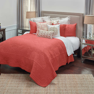 Rizzy BT1790 Moroccan Fling Coral Pink Bedding Lifestyle Image