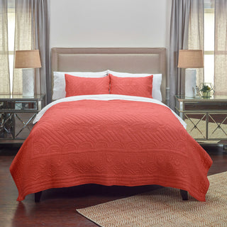 Rizzy BT1790 Moroccan Fling Coral Pink Bedding Lifestyle Image