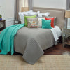 Rizzy BT1801 Urban Mesh Charcoal Gray Bedding Lifestyle Image Feature