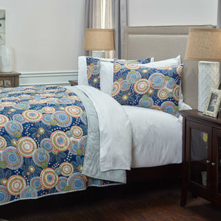 Rizzy BT3073 Bohemian Indigo Bedding Lifestyle Image