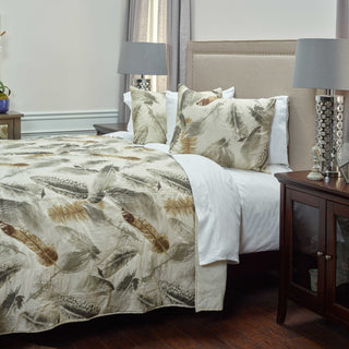 Rizzy BT3181 Feathered Nest Beige Bedding Lifestyle Image