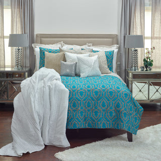 Rizzy BT3182 Trellis Blue Bedding main image