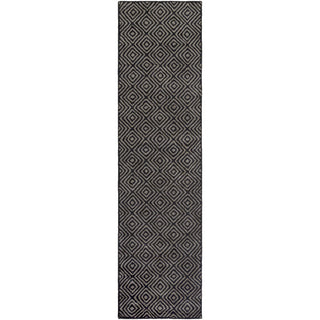 Surya Quartz QTZ-5008 Black Hand Tufted Area Rug 2'6'' X 10'