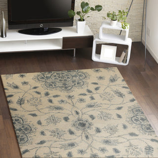 Bashian Venezia R120-CL106 Ivory/Blue Area Rug Room Scene Feature