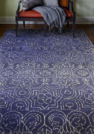 Bashian Venezia R120-CL135 Navy Area Rug Room Scene Feature