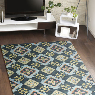 Bashian Rajapur R121-BN705 Navy Area Rug Room Scene Feature