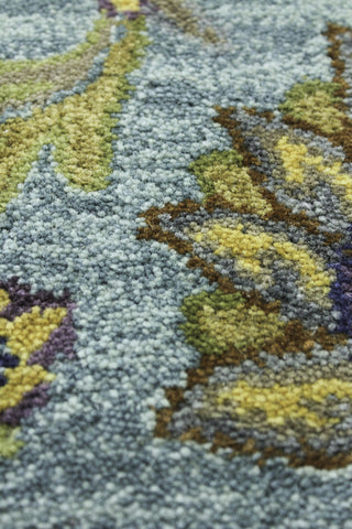 Bashian Wilshire R128-HG132 Aqua Area Rug Close up