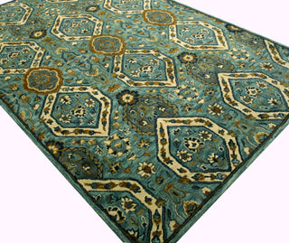 Bashian Wilshire R128-HG134 Aqua Area Rug Alternate Shot Feature